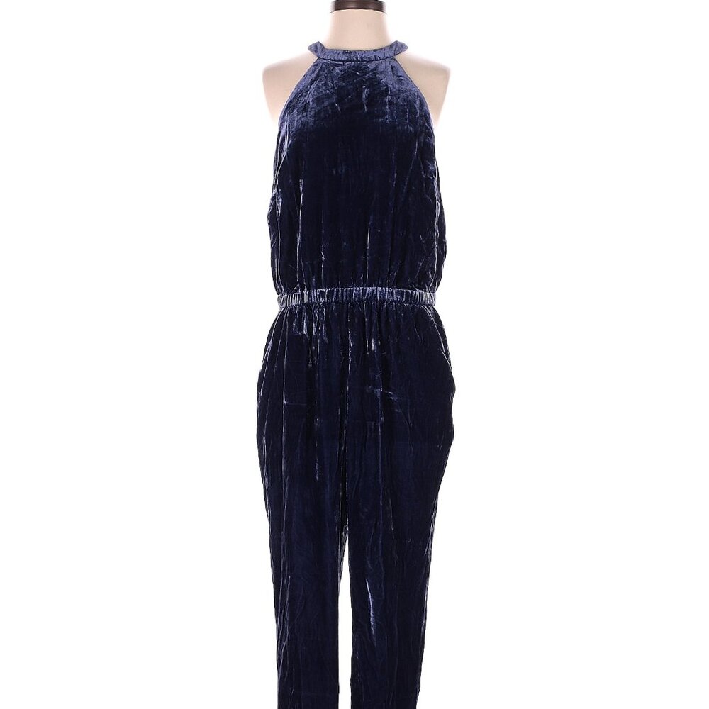 EUC LOFT Velour Jumpsuit size Medium Petite